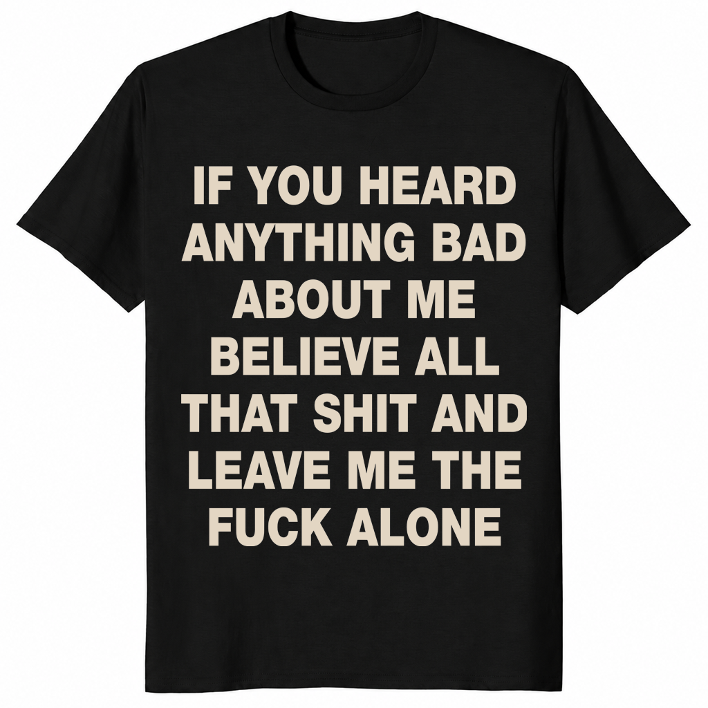Leave Me Alone shirt in black