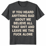 Leave Me Alone shirt dark heather grey