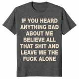 Leave Me Alone shirt dark heather