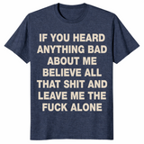 Leave Me Alone shirt in heather navy