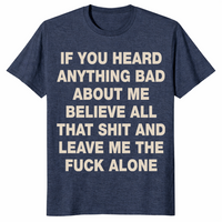 Leave Me Alone shirt in heather navy