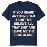 Leave Me Alone shirt in navy