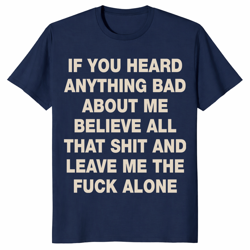 Leave Me Alone shirt in navy
