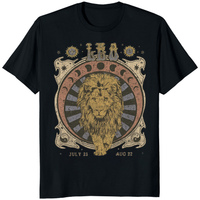 Celestial Leo Zodiac Shirt in black vintage astrology style by Cuccico