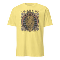 Cuccico vintage astrology t-shirt Leo Zodiac Shirt in cornsilk yellow shade