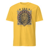 Bright daisy yellow Celestial Leo Zodiac Shirt vintage astrology tee by Cuccico