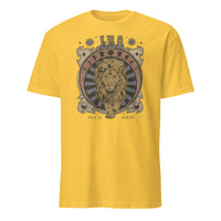 Bright daisy yellow Celestial Leo Zodiac Shirt vintage astrology tee by Cuccico
