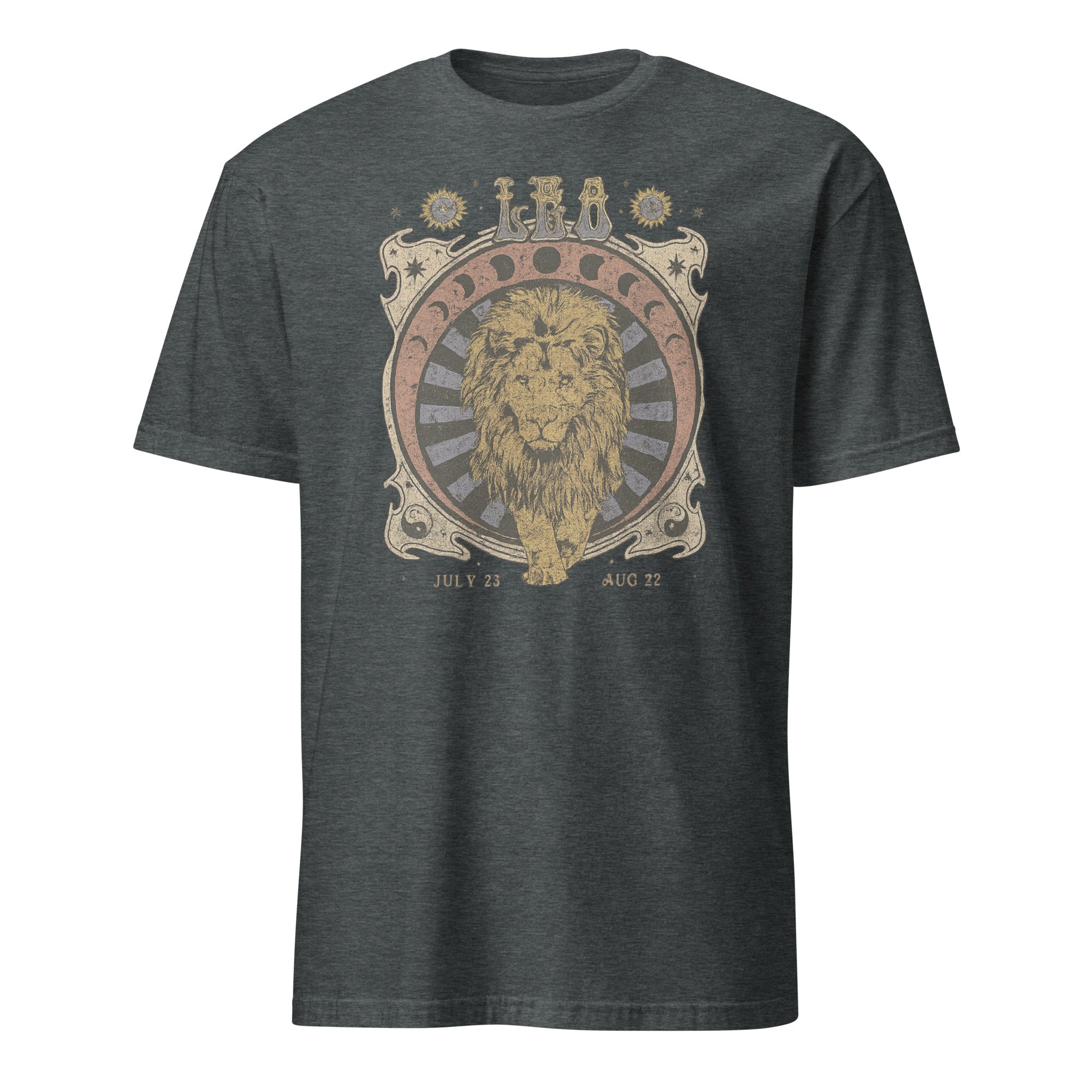 Oversized Celestial Leo Zodiac Shirt in dark heather by Cuccico