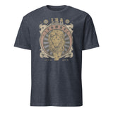 Cuccico Leo Zodiac astrology shirt in heather navy with vintage lion graphic
