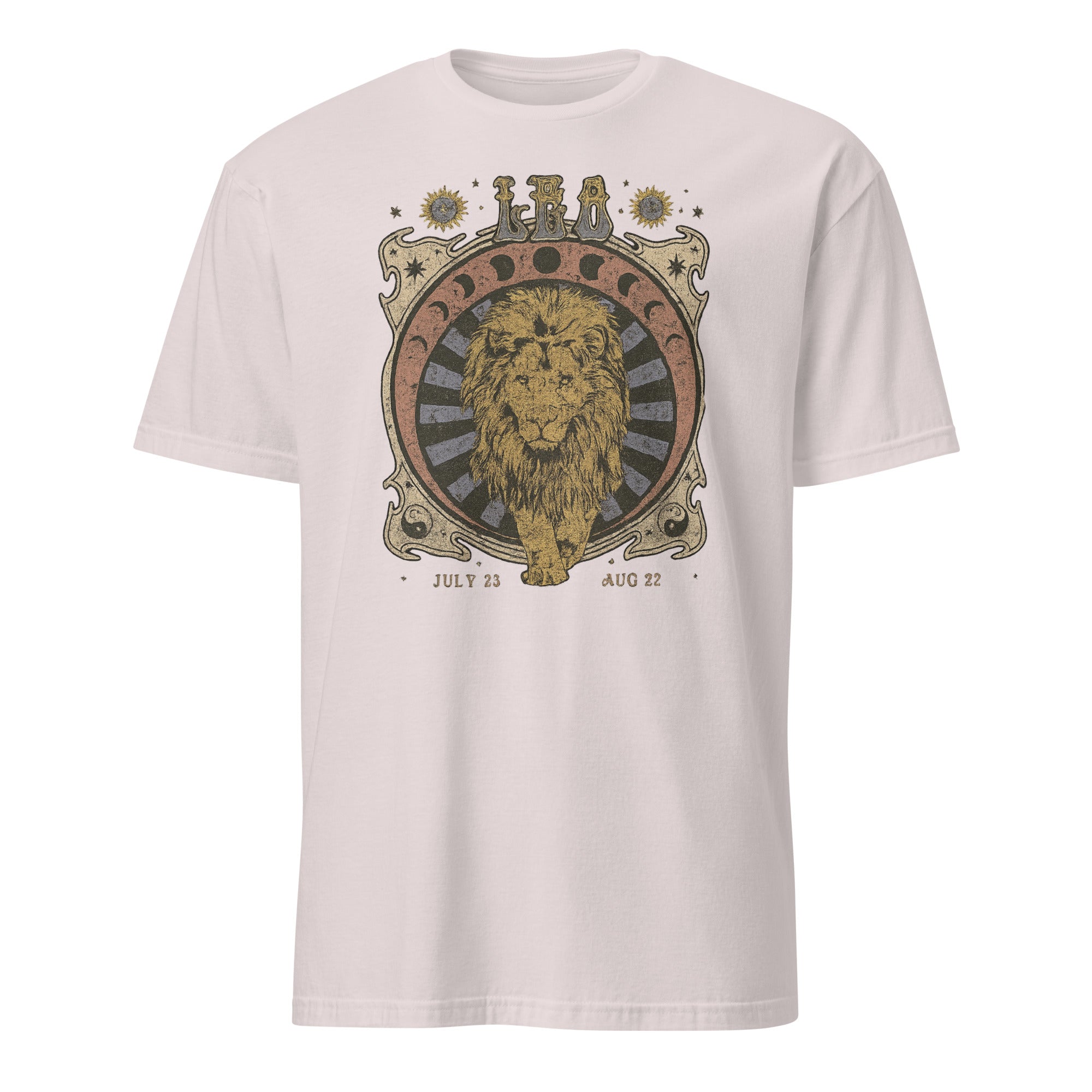 Oversized astrology tee Leo Zodiac Shirt in ice grey celestial print by Cuccico