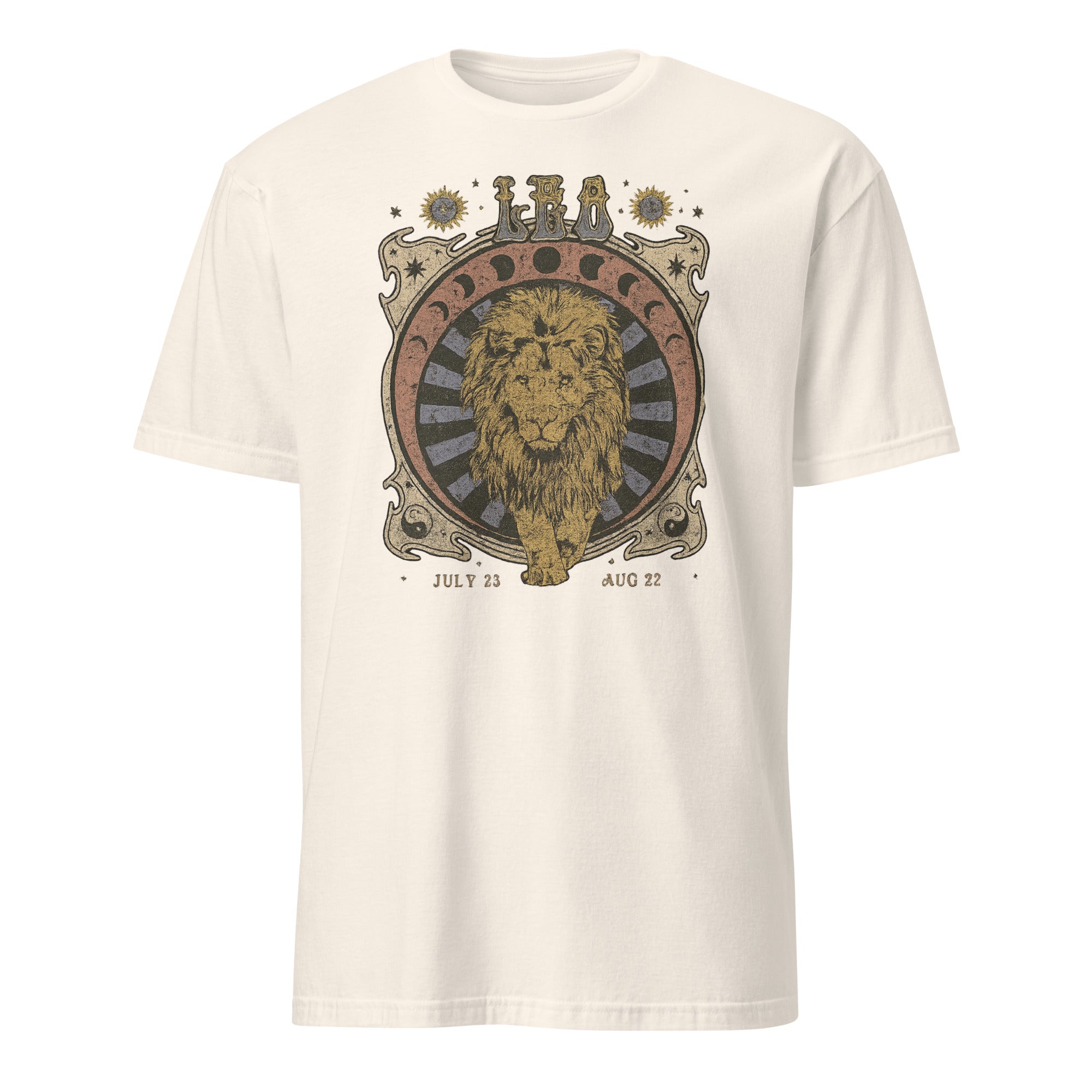 Celestial Leo Zodiac Shirt in natural beige tone astrology tee by Cuccico