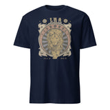 Celestial Leo Zodiac Shirt in navy astrology t-shirt design by Cuccico
