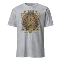 Cuccico Celestial Leo Zodiac Shirt in sport grey vintage astrology design