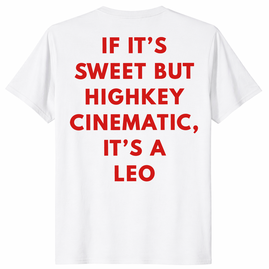 Leo Zodiac Sign shirt in white