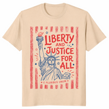 Liberty and justice for all shirt sand
