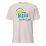 Life Gave Me Some Lemons Jesus Made Lemonade Christian T-Shirt in Ice Grey