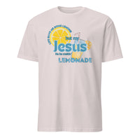Life Gave Me Some Lemons Jesus Made Lemonade Christian T-Shirt in Ice Grey