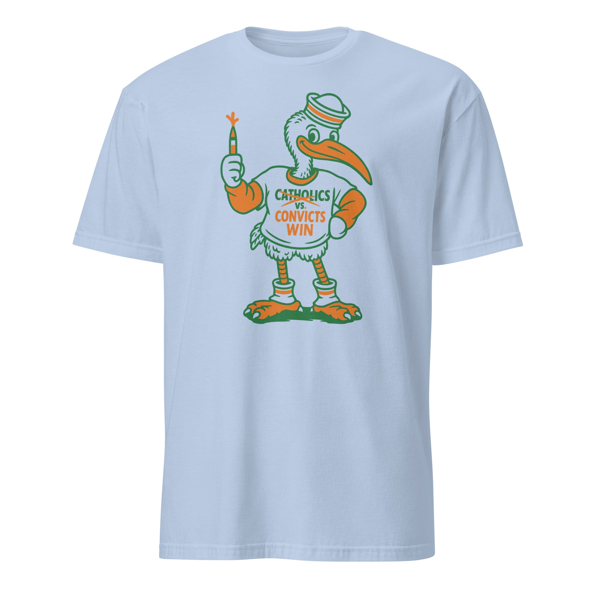 Convicts Win Tee in Light Blue – Barstool T-Shirt by Cuccico