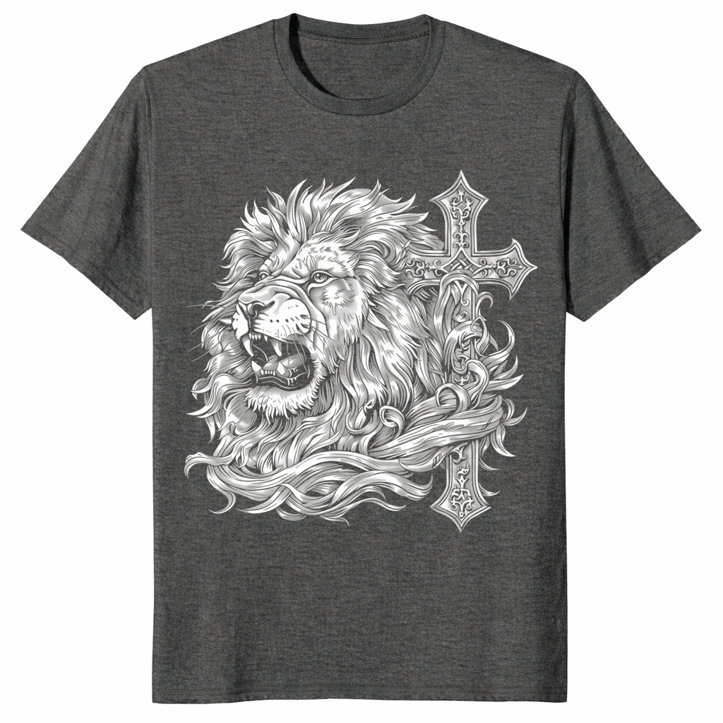Lion of Judah shirt in dark heather