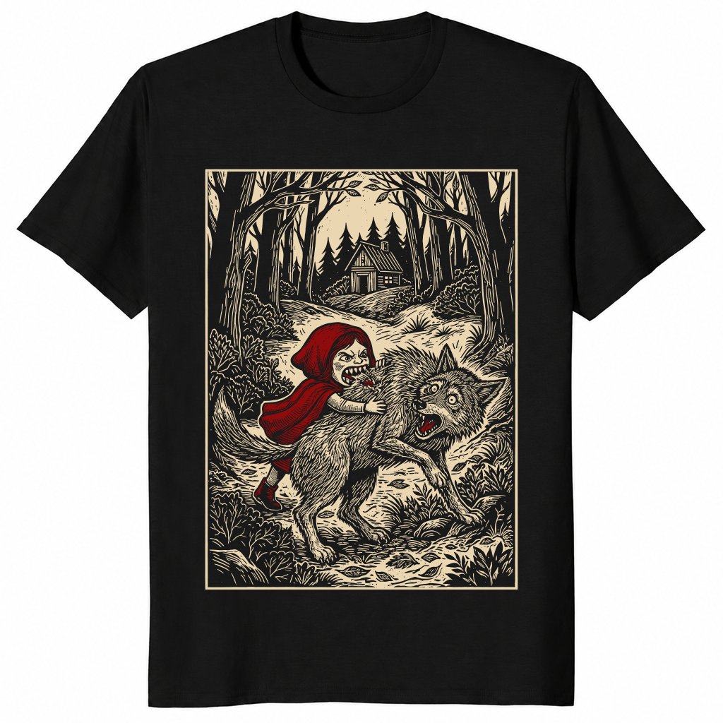 Little Red Riding Hood Humor Of Inverted Stories T-Shirt | Book Gift | Cuccico