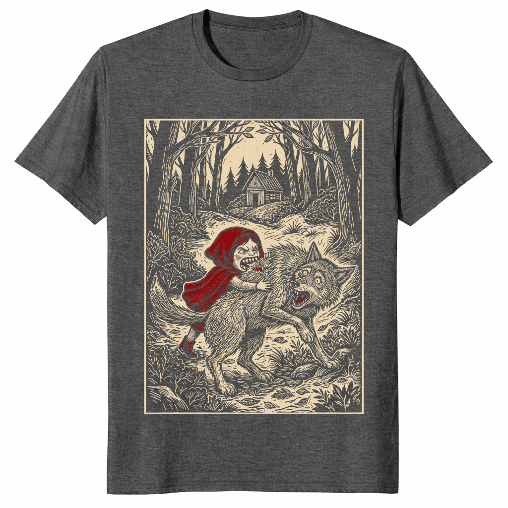 Little Red Riding Hood Humor Of Inverted Stories T-Shirt | Book Gift | Cuccico