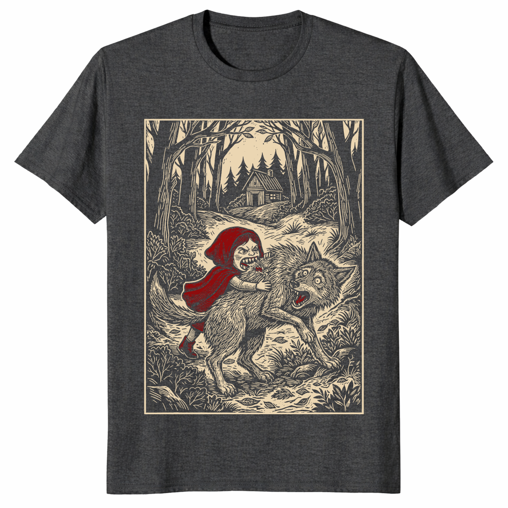 Little Red Riding Hood Humor Of Inverted Stories T-Shirt | Book Gift | Cuccico