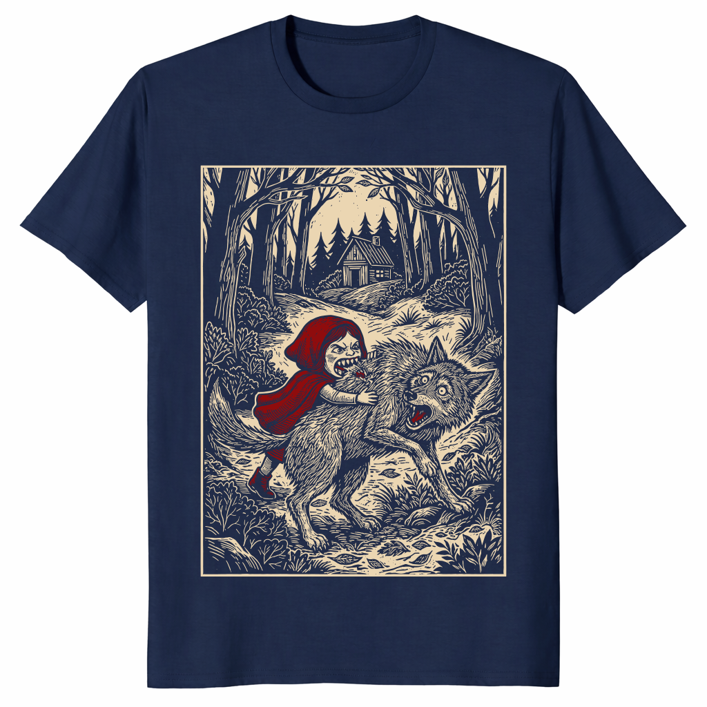 Little Red Riding Hood Humor Of Inverted Stories T-Shirt | Book Gift | Cuccico