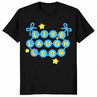Live laugh leon shirt in black