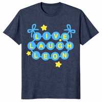 Live laugh leon shirt in heather navy