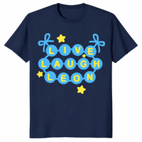 Live laugh leon shirt in navy