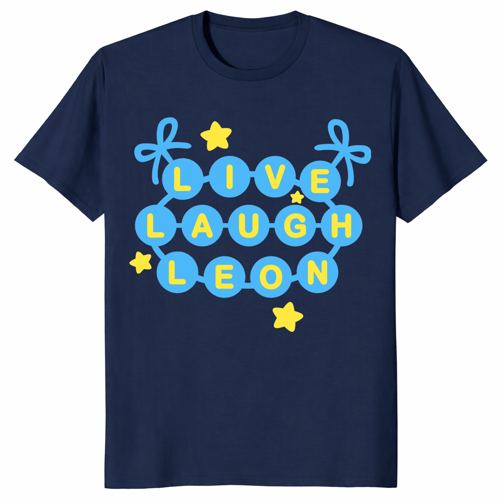 Live laugh leon shirt in navy