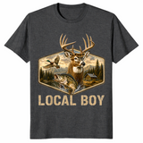 Local boy shirt in dark heather grey