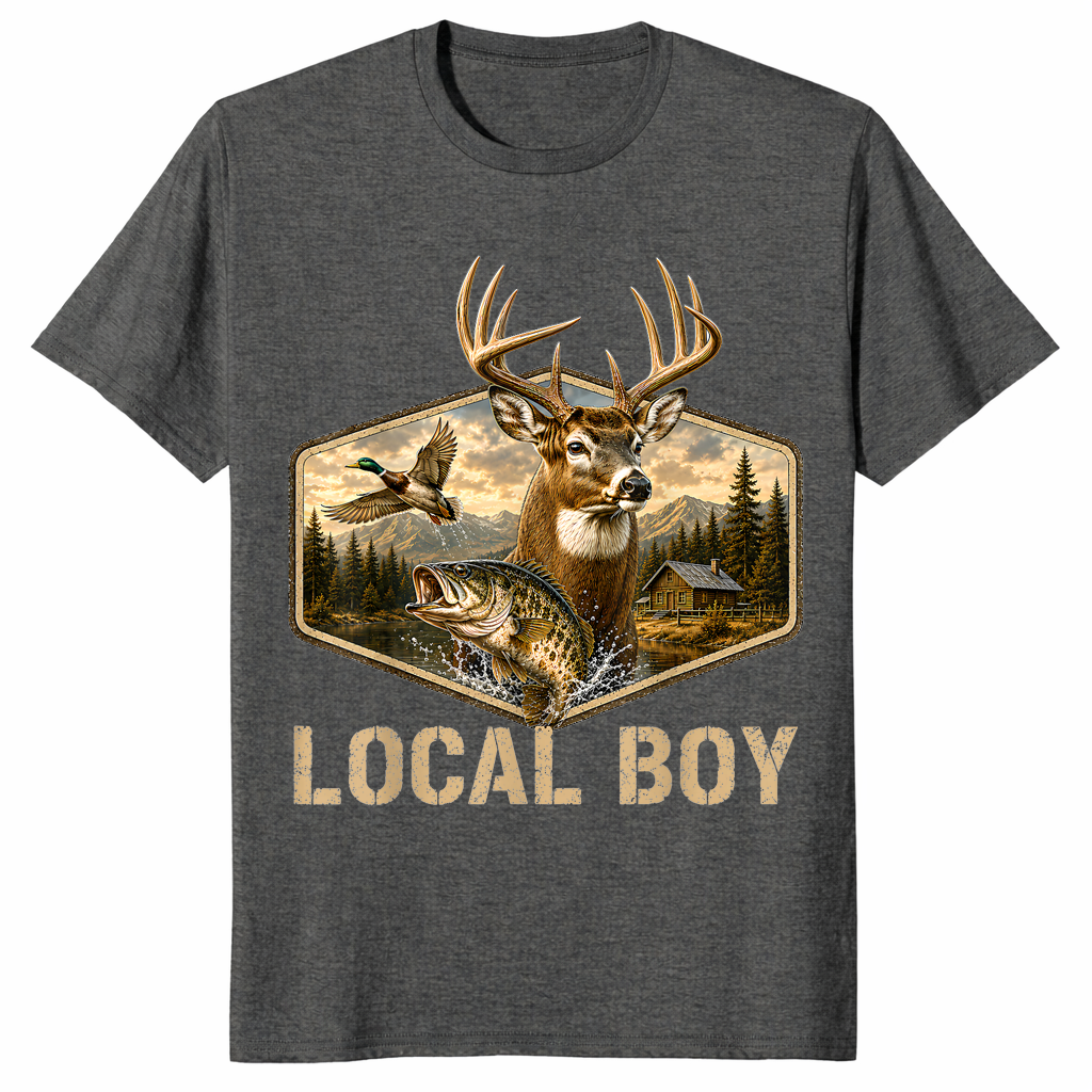 Local boy shirt in dark heather