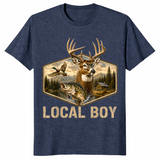 Local boy shirt in heather navy