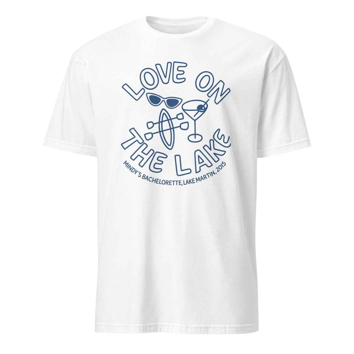 Love on the Lake Bachelorette Party Shirt – Custom Martini Girl Trip | Camp Bride Tees | Cuccico Design