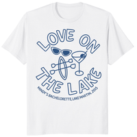 Love on the Lake Bachelorette Party Shirt – Custom Martini Girl Trip | Camp Bride Tees | Cuccico Design
