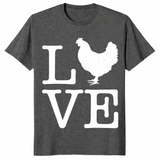 Love The Cock shirt in dark heather