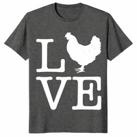 Love The Cock shirt in dark heather