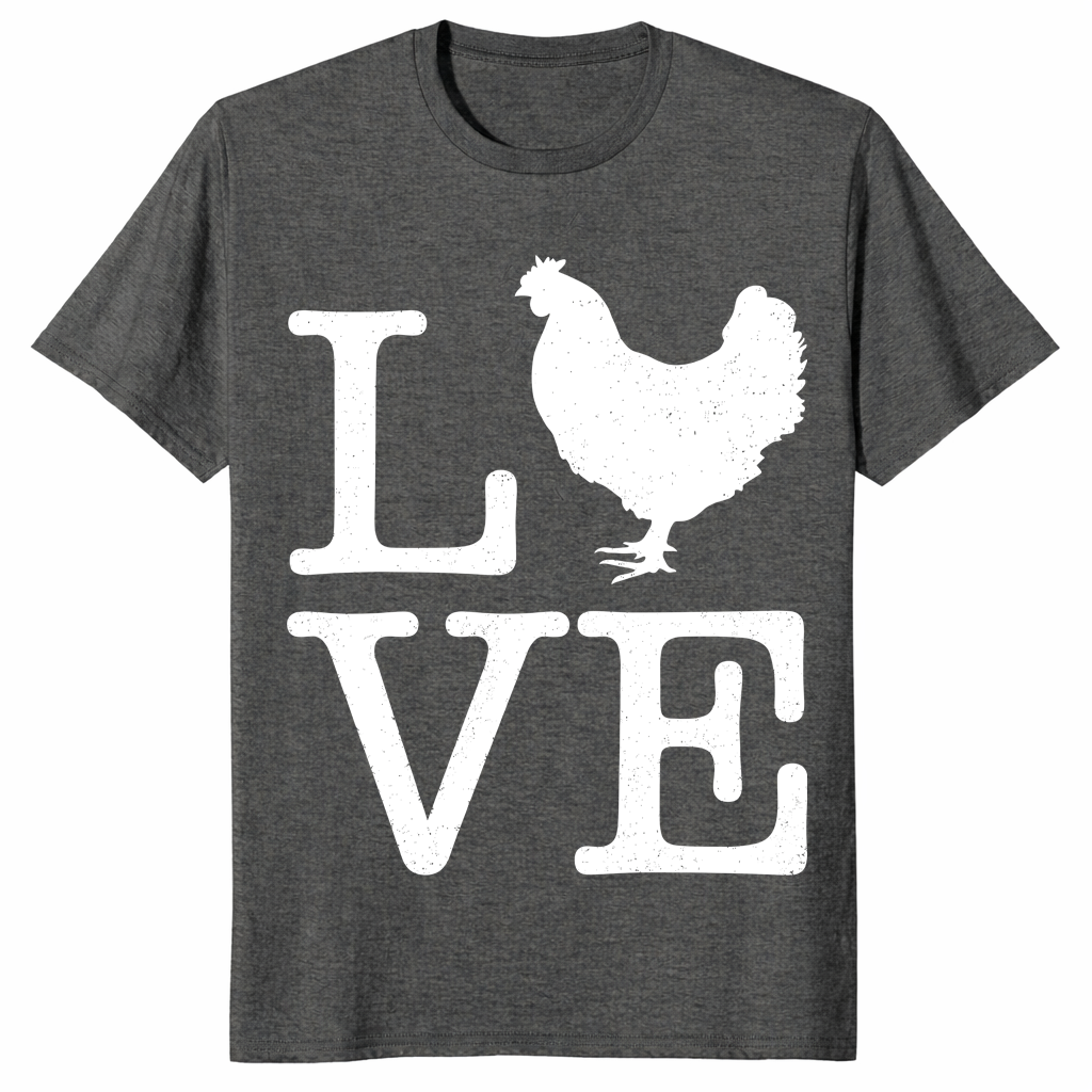 Love The Cock shirt in dark heather