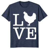 Love The Cock shirt in heather navy