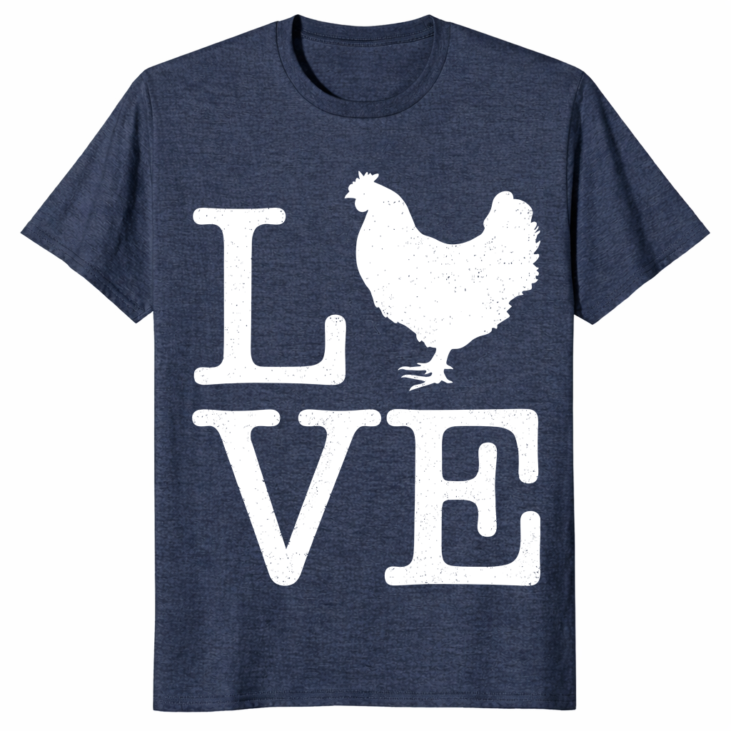 Love The Cock shirt in heather navy