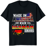 Cuccico Made In America With German Parts Shirt – Funny German Heritage Tee | Cuccico