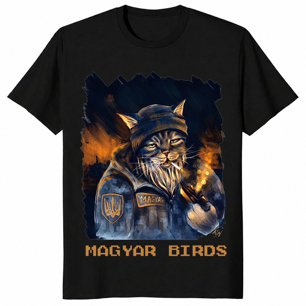 Magyar Birds Viking Cat Hungarian Warrior Graphic Shirt | Cuccico