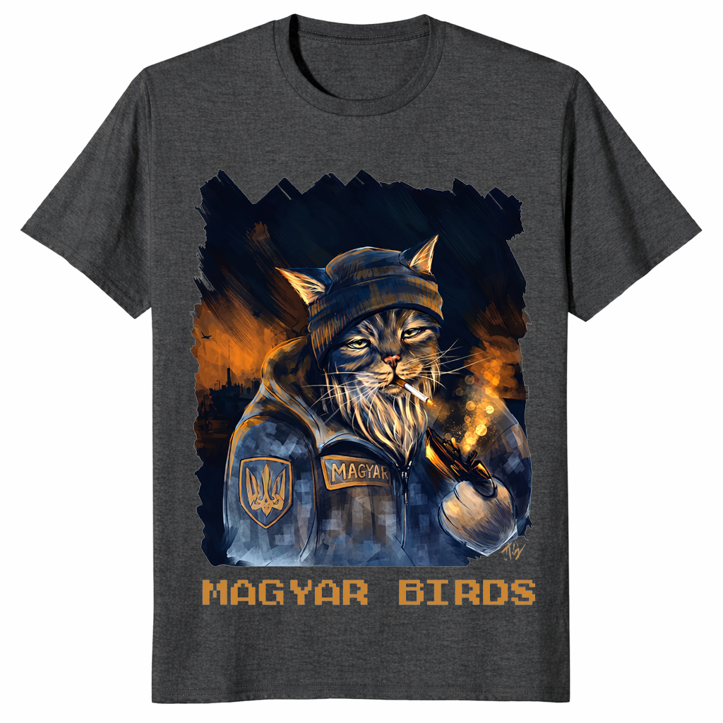 Magyar Birds Viking Cat Hungarian Warrior Graphic Shirt | Cuccico
