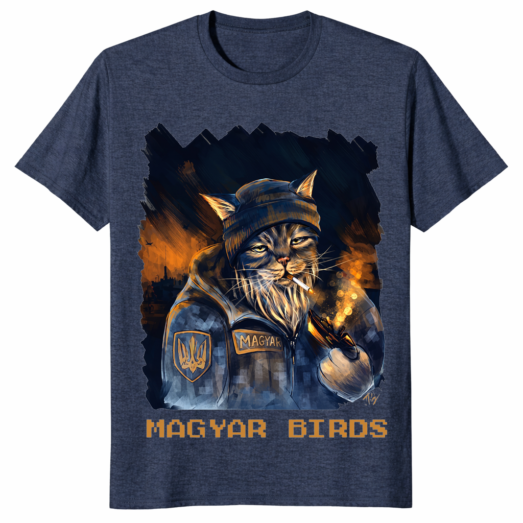 Magyar Birds Viking Cat Hungarian Warrior Graphic Shirt | Cuccico