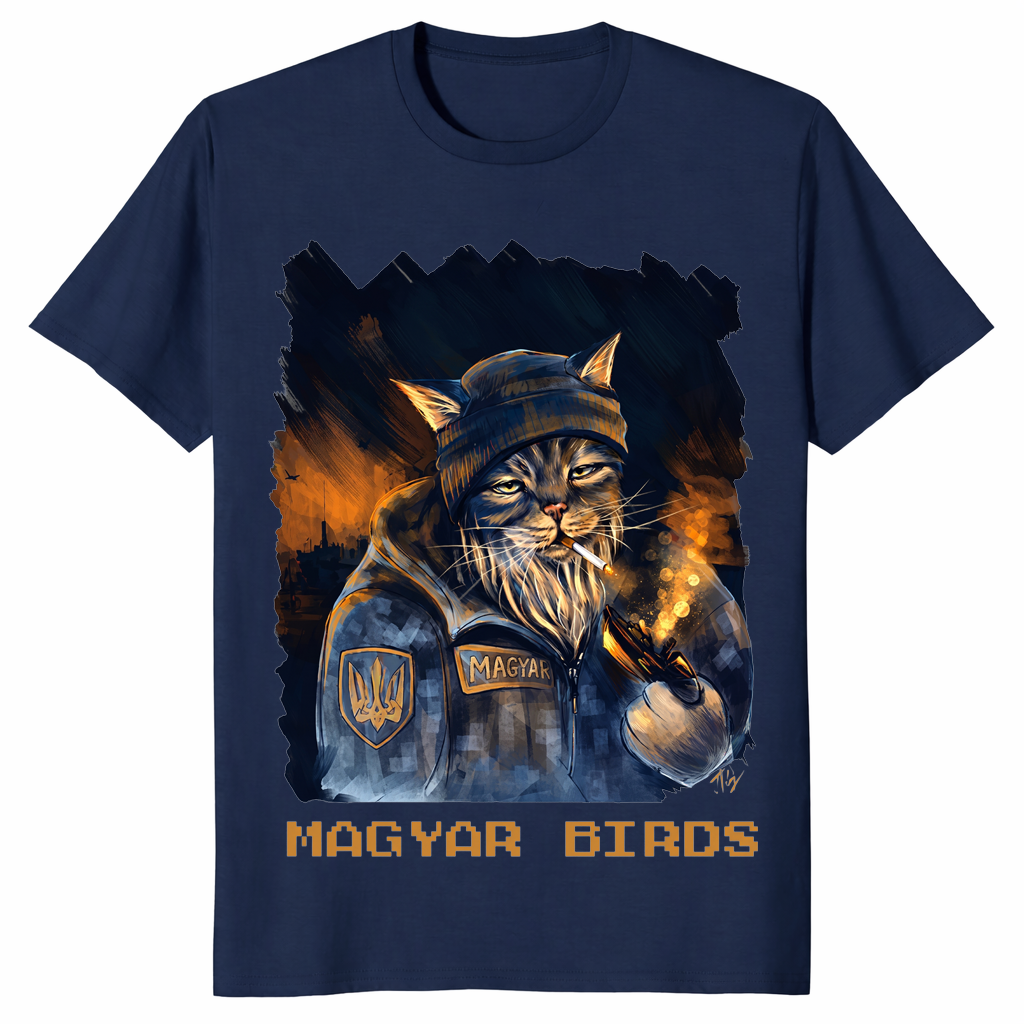 Magyar Birds Viking Cat Hungarian Warrior Graphic Shirt | Cuccico
