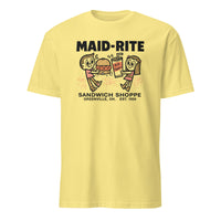 Maid-Rite retro diner tee in cornsilk color by Cuccico, heritage Greenville Ohio shirt