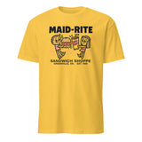 Maid-Rite retro diner tee in daisy yellow by Cuccico, Greenville Ohio retro shirt