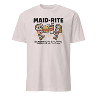 Maid-Rite retro diner tee in ice grey by Cuccico, retro diner inspired heritage shirt