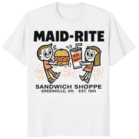 Maid-Rite retro diner tee in white by Cuccico, Greenville Ohio heritage shirt